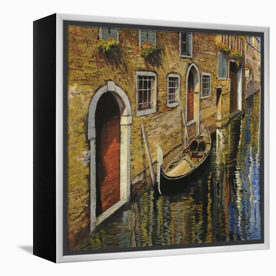 La Gondola Sul Canale-Guido Borelli-Framed Premier Image Canvas