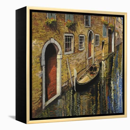 La Gondola Sul Canale-Guido Borelli-Framed Premier Image Canvas