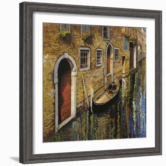 La Gondola Sul Canale-Guido Borelli-Framed Giclee Print