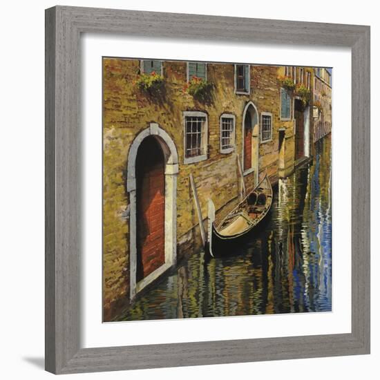 La Gondola Sul Canale-Guido Borelli-Framed Giclee Print