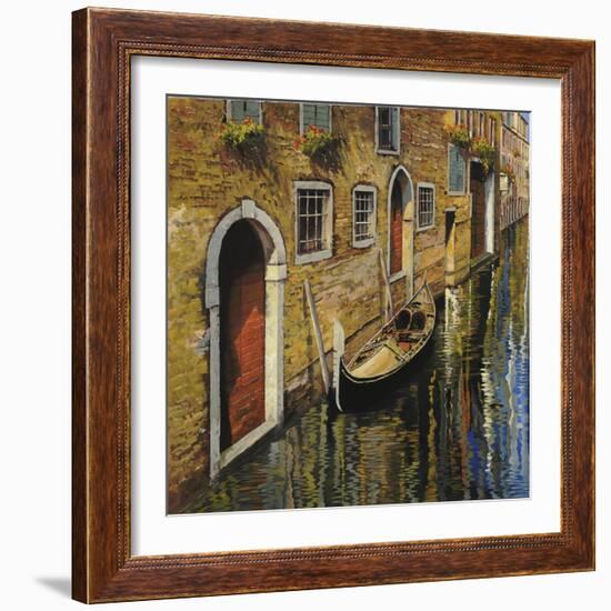 La Gondola Sul Canale-Guido Borelli-Framed Giclee Print