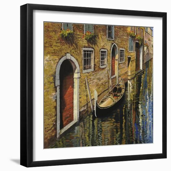 La Gondola Sul Canale-Guido Borelli-Framed Giclee Print