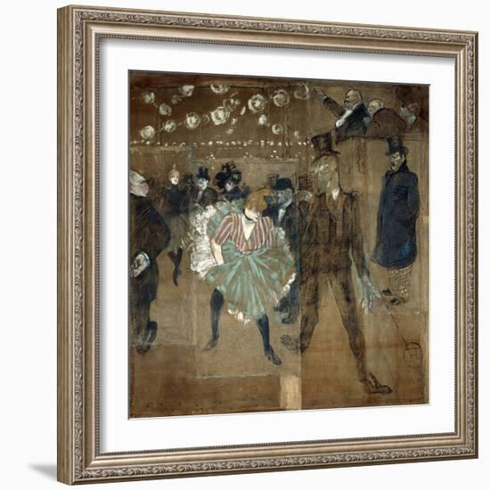 La Goulue and Valentin Le Desosse, 1895-Henri de Toulouse-Lautrec-Framed Giclee Print