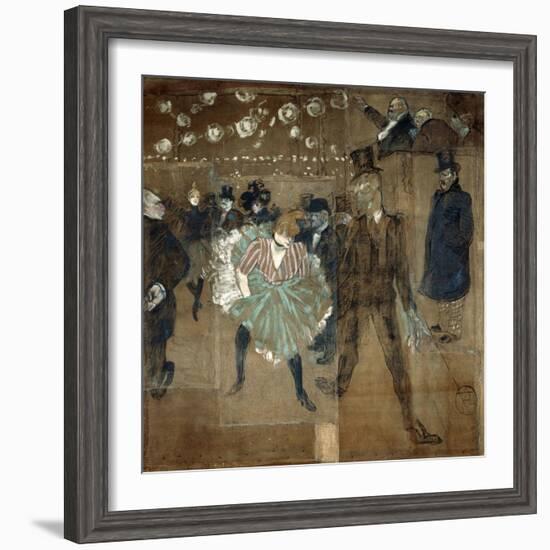 La Goulue and Valentin Le Desosse, 1895-Henri de Toulouse-Lautrec-Framed Giclee Print