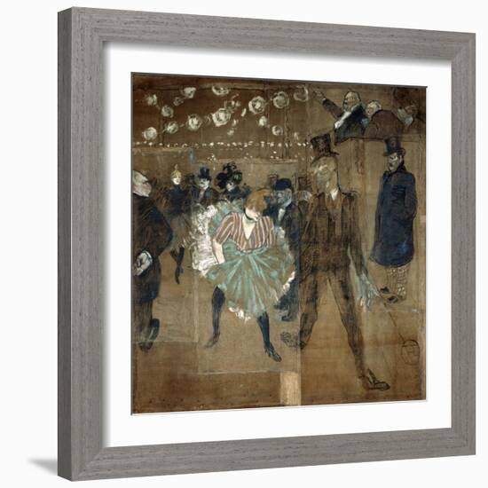 La Goulue and Valentin Le Desosse, 1895-Henri de Toulouse-Lautrec-Framed Giclee Print