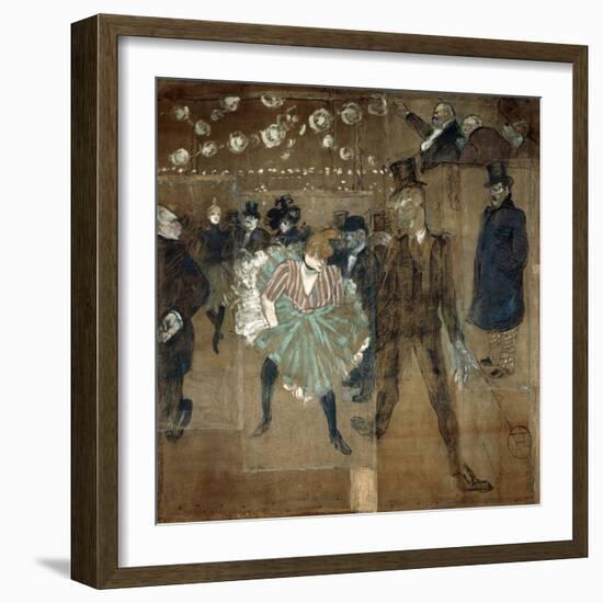 La Goulue and Valentin Le Desosse, 1895-Henri de Toulouse-Lautrec-Framed Giclee Print