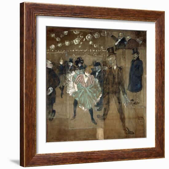 La Goulue and Valentin Le Desosse, 1895-Henri de Toulouse-Lautrec-Framed Giclee Print