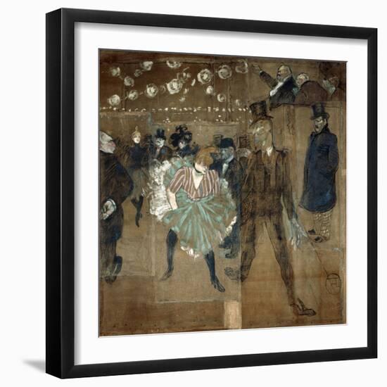 La Goulue and Valentin Le Desosse, 1895-Henri de Toulouse-Lautrec-Framed Giclee Print