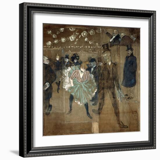 La Goulue and Valentin Le Desosse, 1895-Henri de Toulouse-Lautrec-Framed Giclee Print