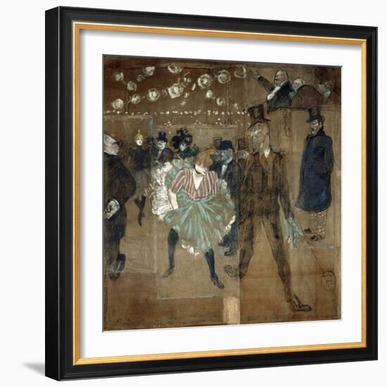 La Goulue and Valentin Le Desosse, 1895-Henri de Toulouse-Lautrec-Framed Giclee Print