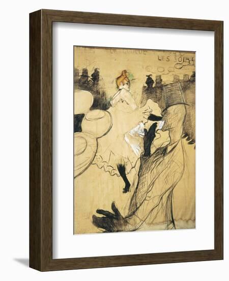 La Goulue and Valentin Le Desosse at the "Moulin Rouge"-Henri de Toulouse-Lautrec-Framed Art Print