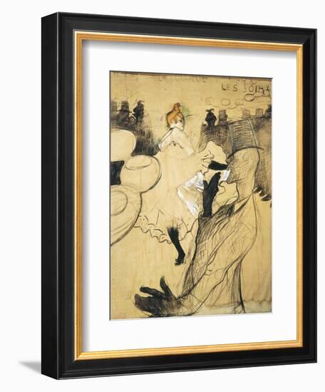 La Goulue and Valentin Le Desosse at the "Moulin Rouge"-Henri de Toulouse-Lautrec-Framed Art Print