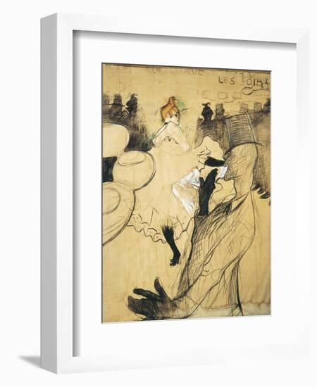 La Goulue and Valentin Le Desosse at the "Moulin Rouge"-Henri de Toulouse-Lautrec-Framed Premium Giclee Print