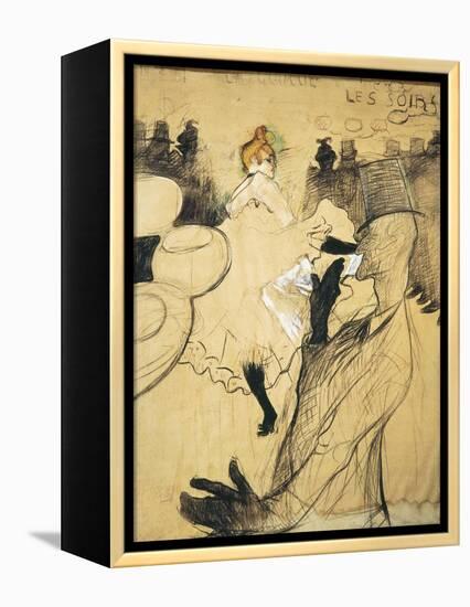 La Goulue and Valentin Le Desosse at the "Moulin Rouge"-Henri de Toulouse-Lautrec-Framed Stretched Canvas