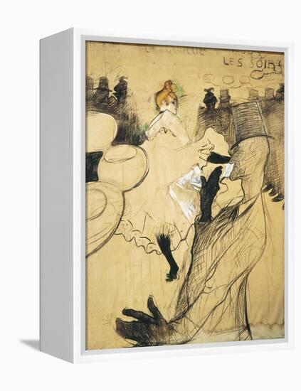 La Goulue and Valentin Le Desosse at the "Moulin Rouge"-Henri de Toulouse-Lautrec-Framed Stretched Canvas