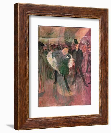 La Goulue and Valentin Le Desosse-Henri de Toulouse-Lautrec-Framed Giclee Print