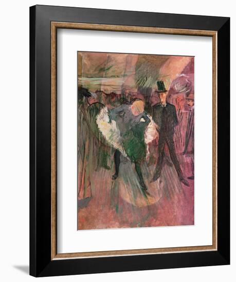 La Goulue and Valentin Le Desosse-Henri de Toulouse-Lautrec-Framed Giclee Print