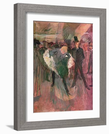 La Goulue and Valentin Le Desosse-Henri de Toulouse-Lautrec-Framed Giclee Print