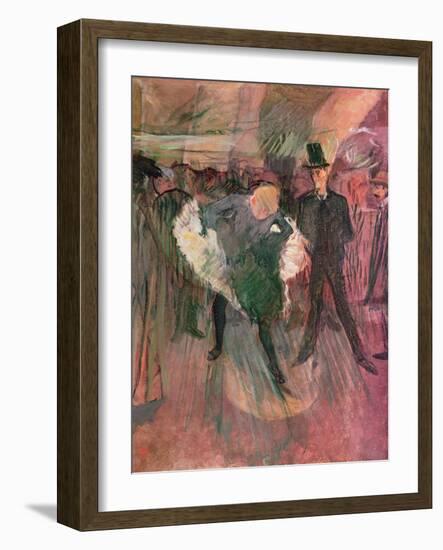 La Goulue and Valentin Le Desosse-Henri de Toulouse-Lautrec-Framed Giclee Print