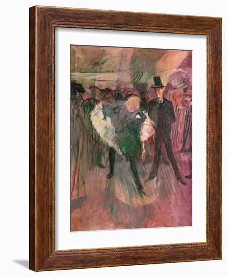 La Goulue and Valentin Le Desosse-Henri de Toulouse-Lautrec-Framed Giclee Print