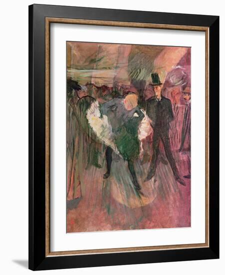 La Goulue and Valentin Le Desosse-Henri de Toulouse-Lautrec-Framed Giclee Print