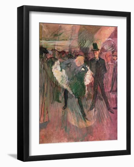 La Goulue and Valentin Le Desosse-Henri de Toulouse-Lautrec-Framed Giclee Print