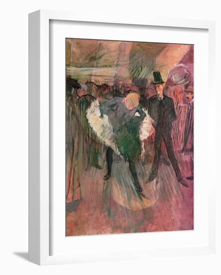 La Goulue and Valentin Le Desosse-Henri de Toulouse-Lautrec-Framed Giclee Print