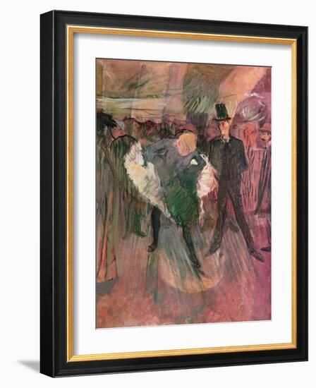 La Goulue and Valentin Le Desosse-Henri de Toulouse-Lautrec-Framed Giclee Print