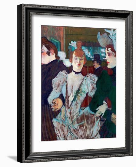 La Goulue at the Moulin Rouge, 1891-92 (Oil on Canrdboard)-Henri de Toulouse-Lautrec-Framed Giclee Print