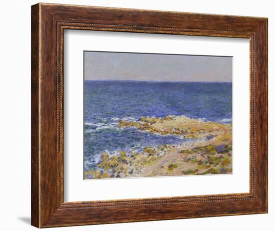 La Grande Bleue a Antibes, 1888-Claude Monet-Framed Giclee Print