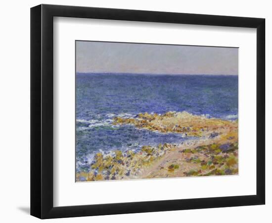 La Grande Bleue a Antibes, 1888-Claude Monet-Framed Giclee Print