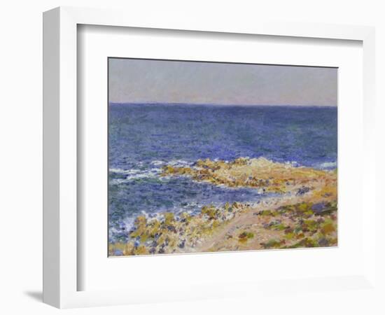 La Grande Bleue a Antibes, 1888-Claude Monet-Framed Giclee Print