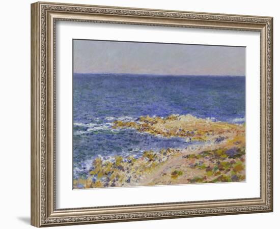 La Grande Bleue a Antibes, 1888-Claude Monet-Framed Giclee Print