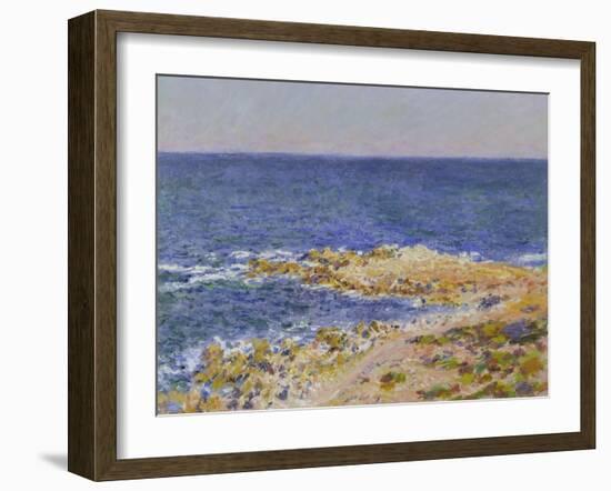 La Grande Bleue a Antibes, 1888-Claude Monet-Framed Giclee Print