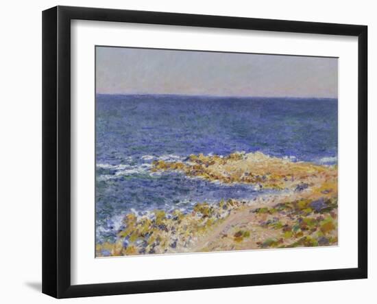 La Grande Bleue a Antibes, 1888-Claude Monet-Framed Giclee Print