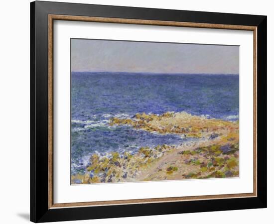 La Grande Bleue a Antibes, 1888-Claude Monet-Framed Giclee Print
