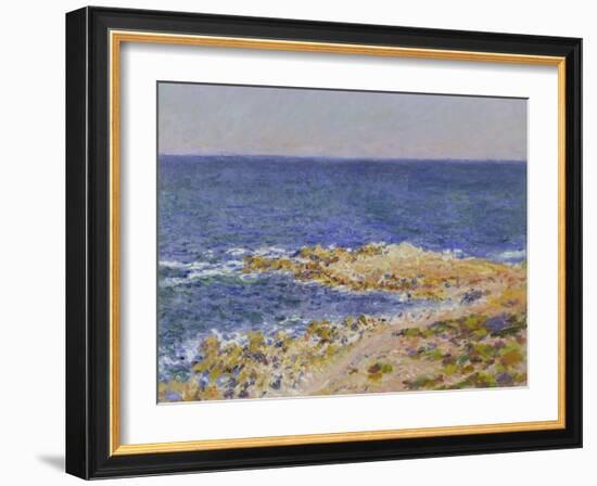 La Grande Bleue a Antibes, 1888-Claude Monet-Framed Giclee Print