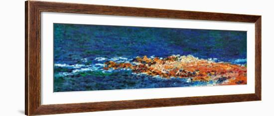 La Grande Bleue a Antibes, c.1888 (detail)-Claude Monet-Framed Art Print