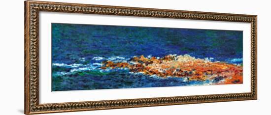 La Grande Bleue a Antibes, c.1888 (detail)-Claude Monet-Framed Art Print