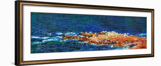 La Grande Bleue a Antibes, c.1888 (detail)-Claude Monet-Framed Art Print