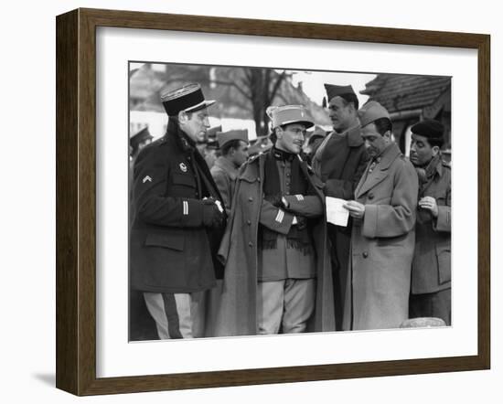 La grande illusion by Jean Renoir with Jean Gab Pierre Fresnay, Marcel Dalio, Julien Carette, 1937 -null-Framed Photo