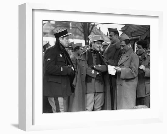 La grande illusion by Jean Renoir with Jean Gab Pierre Fresnay, Marcel Dalio, Julien Carette, 1937 -null-Framed Photo