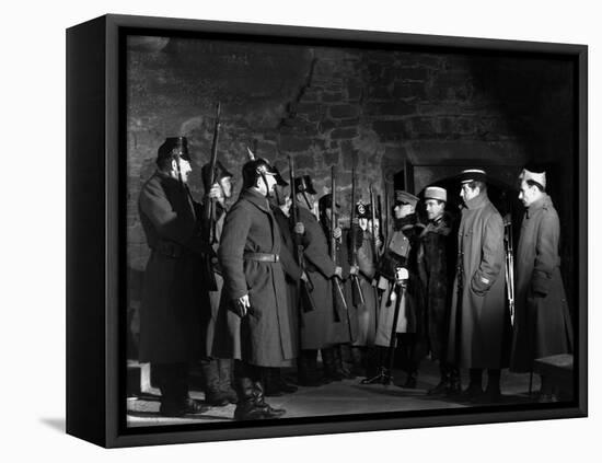 La grande Illusion by JeanRenoir with Eric von Stroheim, Pierre Fresnay and Jean Gabin., 1937 (b/w -null-Framed Stretched Canvas