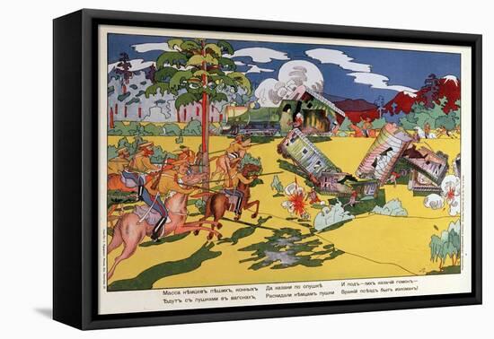 La Grande Masse Des Allemands... (The Great Mass of Germans...). Satire De La Premiere Guerre Mondi-Kazimir Severinovich Malevich-Framed Premier Image Canvas