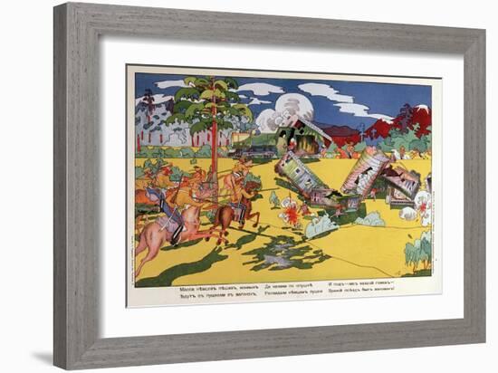 La Grande Masse Des Allemands... (The Great Mass of Germans...). Satire De La Premiere Guerre Mondi-Kazimir Severinovich Malevich-Framed Giclee Print