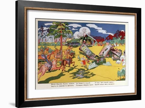 La Grande Masse Des Allemands... (The Great Mass of Germans...). Satire De La Premiere Guerre Mondi-Kazimir Severinovich Malevich-Framed Giclee Print