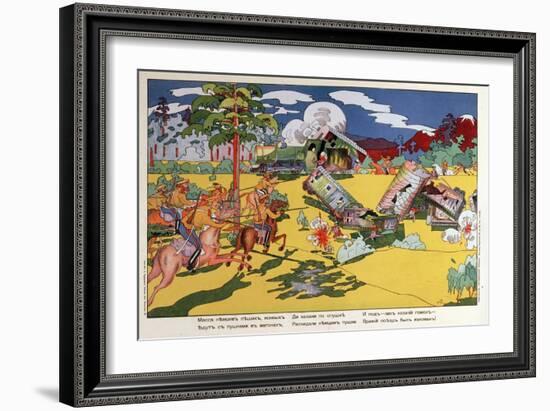 La Grande Masse Des Allemands... (The Great Mass of Germans...). Satire De La Premiere Guerre Mondi-Kazimir Severinovich Malevich-Framed Giclee Print