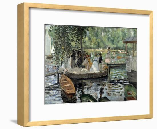 La Grenouillère, 1869-Pierre-Auguste Renoir-Framed Premium Giclee Print
