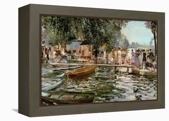 La Grenouillere, 1869-Pierre-Auguste Renoir-Framed Premier Image Canvas