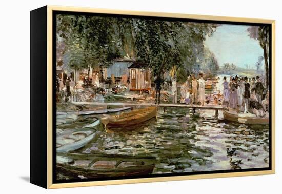 La Grenouillere, 1869-Pierre-Auguste Renoir-Framed Premier Image Canvas